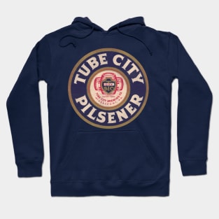 Tube City Pilsener Beer Retro Defunct Breweriana Hoodie